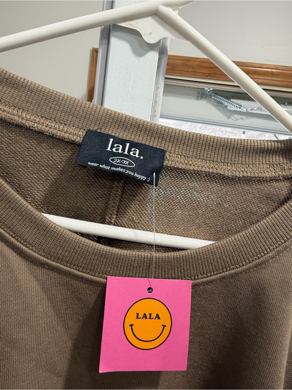 Dressed in LALA Brown Crewneck Sweatshirt - Picture 2 of 4